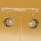 Silver Handmade Inlay Earrings Semi Precious Abalone Shell- Moon/Sun
