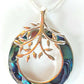 Silver Handmade Inlay Pendant Semi Precious Abalone Shell- Tree of Life