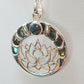 Silver Handmade Inlay Pendant Semi Precious Abalone Shell- Emblem