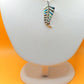 Silver Handmade Inlay Pendant Semi Precious Abalone Shell- Leaf