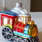 Vintage Czech Republic, Glass Blown, Hand Painted Christmas Tree Ornament - Train