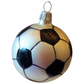 Czech Republic, Glass Blown, Hand Painted Christmas Tree Ornament - football