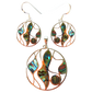 Silver Handmade Inlay Pendant/Earring Set Semi Precious Abalone Shell- Multi