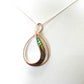 Silver Handmade Inlay Pendant Semi Precious Abalone Shell- Loop