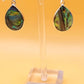 Silver Handmade Inlay Earrings Semi Precious Abalone Shell- Flower