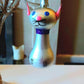 Vintage Czech Republic, Glass Blown, Hand Painted Christmas Tree Ornament - Silver Cat