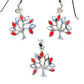 Silver Handmade Inlay Pendant/Earring Set Semi Precious Natural Shell- Tree
