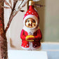 Vintage Czech Republic, Glass Blown, Hand Painted Christmas Tree Ornament - Gnome