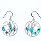 Silver Handmade Inlay Pendant/Earring Set Semi Precious Abalone Shell- Multi
