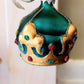 Vintage Czech Republic, Glass Blown, Hand Painted Christmas Tree Ornament - Crown