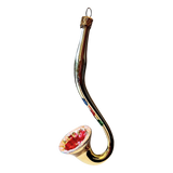 Czech Republic, Glass Blown, Hand Painted Christmas Tree Ornament - Saxaphone