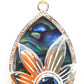 Silver Handmade Inlay Pendant/Earring Set Semi Precious Abalone Shell- Flower