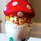 Vintage Czech Republic, Glass Blown, Hand Painted Christmas Tree Ornament - Mushroom Child