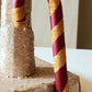 Vintage Czech Republic, Glass Blown, Hand Painted Christmas Tree Ornament - Small  Candy Cane