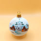 Vintage Czech Glass Christmas Ornament: Hand-Painted White Small Ball
