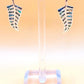 Silver Handmade Inlay Earrings Semi Precious Abalone Shell- Leaf