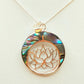 Silver Handmade Inlay Pendant Semi Precious Abalone Shell- Emblem
