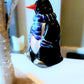 Vintage Hand Painted Glass Penguin Christmas Ornament - Czech Republic
