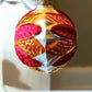 Vintage Czech Glass Christmas Ornament: Hand-Painted Leaf Balls (Pair)