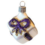 Czech Republic, Glass Blown, Hand Painted Christmas Tree Ornament - Present