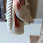 Vintage Czech Republic, Glass Blown, Hand Painted Christmas Tree Ornament - Horse Head