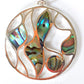 Silver Handmade Inlay Pendant/Earring Set Semi Precious Abalone Shell- Multi