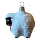 Czech Republic, Glass Blown, Hand Painted Christmas Tree Ornament - Sheep