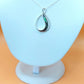 Silver Handmade Inlay Pendant Semi Precious Abalone Shell- Loop
