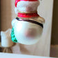 Vintage Czech Republic, Glass Blown, Hand Painted Christmas Tree Ornament - Snowman Drummer