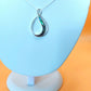 Silver Handmade Inlay Pendant Semi Precious Abalone Shell- Loop