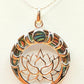 Silver Handmade Inlay Pendant Semi Precious Abalone Shell- Emblem