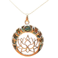 Silver Handmade Inlay Pendant Semi Precious Abalone Shell- Emblem