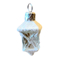 Czech Hand-Painted Glass Christmas Ornament: White Lantern (Pair)