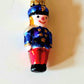 Vintage Czech Republic, Glass Blown, Hand Painted Christmas Tree Ornament - soldier a pair ( x 2 )