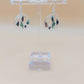 Silver Handmade Inlay Earrings Semi Precious Abalone Shell- Multi