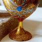 Vintage Czech Republic, Glass Blown, Hand Painted Christmas Tree Ornament - Genie Lamp gold/silver