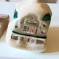 Vintage Czech Republic, Glass Blown, Hand Painted Christmas Tree Ornament -Large White House
