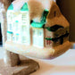 Vintage Czech Republic, Glass Blown, Hand Painted Christmas Tree Ornament -Large White House